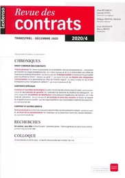 Revue des Contrats n°4-2020