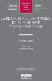 LA DISTINCTION DU DROIT PUBLIC ET DU DROIT PRIVÉ ET LE CONFLIT DE LOIS