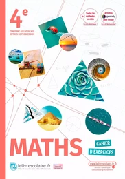 Mathématiques 4e - Cahier, Edition 2022