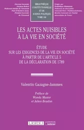 Les actes nuisibles à la vie en société