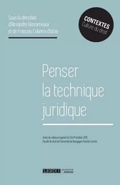 PENSER LA TECHNIQUE JURIDIQUE