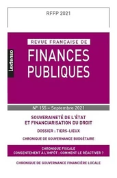 Revue Française de Finances Publiques N°155-Septembre 2021