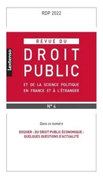 Revue du droit public et de la science politique en France et à l'étranger N°4-2022