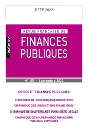 Revue Française de Finances Publiques  N°159-2022