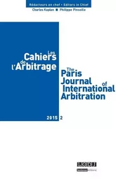 LES CAHIERS DE L ARBITRAGE N 2 - 2015