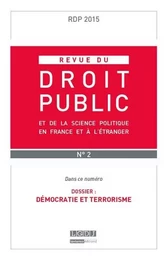 REVUE DU DROIT PUBLIC N 2 2015