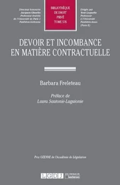 devoir et incombance en matière contractuelle