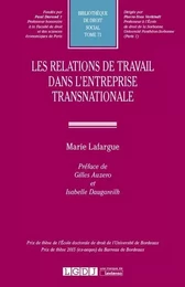 LES RELATIONS DE TRAVAIL DANS L'ENTREPRISE TRANSNATIONALE