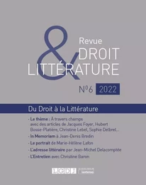 Revue Droit & Littérature N°6-2022