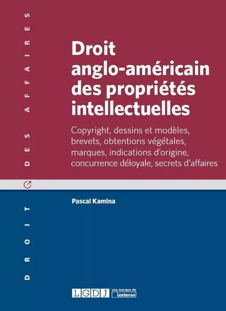 droit anglo-américain des propriétés intellectuelles - Pascal Kamina - LGDJ