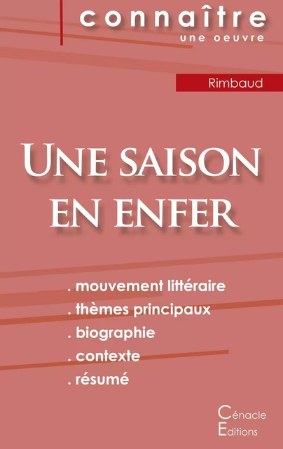 Fiche de lecture Une saison en enfer de Rimbaud (Analyse littéraire de référence et résumé complet) - Arthur Rimbaud - CENACLE