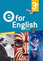 E for English 3e - Anglais Ed.2017 -  Livre de l'élève