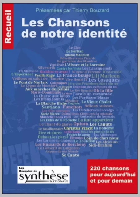 Les chansons de notre identité - Thierry Bouzard - SYNTHESE NATION