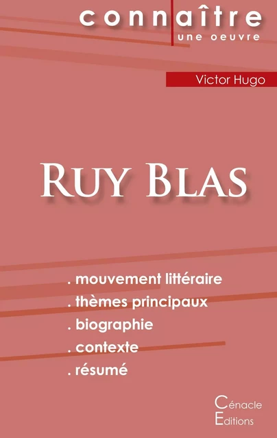 Fiche de lecture Ruy Blas de Victor Hugo (Analyse littéraire de référence et résumé complet) - Victor Hugo - CENACLE