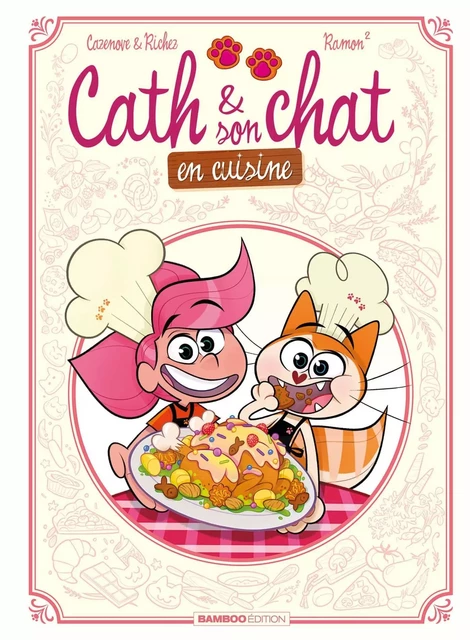 Cath et son chat en cuisine -  - BAMBOO