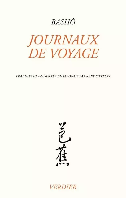 Journaux de voyage - Basho Matsuo - VERDIER