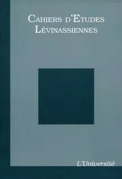 Cahiers d'études lévinassiennes n°10