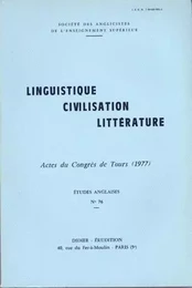 Linguistique, Civilisation, Littérature