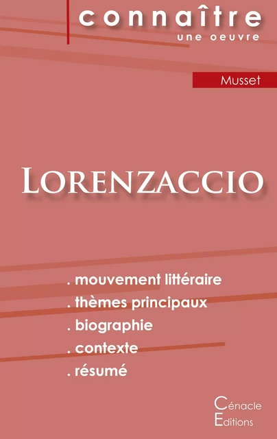 Fiche de lecture Lorenzaccio de Albert de Musset (analyse littéraire de référence et résumé complet) - Alfred de Musset - CENACLE