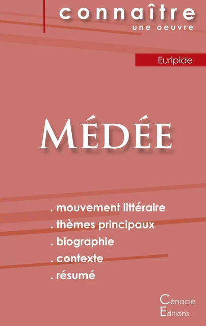 Fiche de lecture Médée de Euripide (Analyse littéraire de référence et résumé complet) -  Euripide - CENACLE