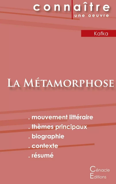 Fiche de lecture La Métamorphose de Kafka (Analyse littéraire de référence et résumé complet) - Franz Kafka - CENACLE