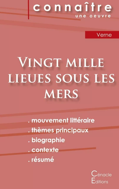 Fiche de lecture Vingt mille lieues sous les mers de Jules Verne (Analyse littéraire de référence et résumé complet) - Jules Verne - CENACLE