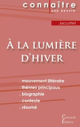 Fiche de lecture À la lumière d'hiver de Philippe Jaccottet (Analyse littéraire de référence et résumé complet)