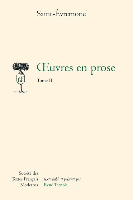 oeuvres en prose - Charles de Saint-Évremond - STFM