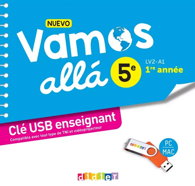 NUEVO Vamos allá Espagnol 5e - Ed. 2022 - Clé USB classe - Arnaud Hérard, Manuela De Araujo, Emmanuelle Fostier, Pascale Pérez - DIDIER