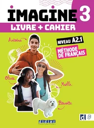 Imagine 3 - Niv. A2.1 - Livre + cahier + didierfle.app- 3 unités