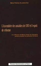 ASSEMBLEE DES NOTABLES DE 1787 ET L'ESPRIT DE REFORME. LES REFLEXIONS  DE MICHEL JOSEPH DE COEURDERO