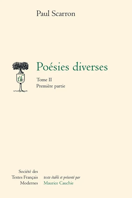 Poésies diverses - Paul Scarron - STFM