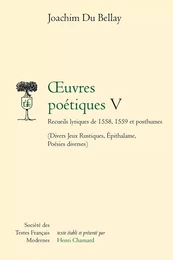 oeuvres Poétiques V