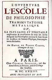 L'ouverture de l'escolle de philosophie tranmutatoire