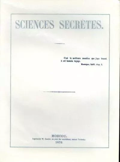 Sciences secrètes - M. Ladrague - Tredaniel