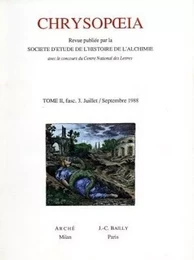 Chrysopoeia - tome 2 fasc. 3. Juillet / Septembre 1988