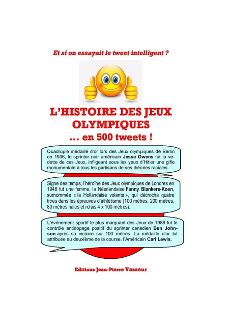 L'HISTOIRE DES JEUX OLYMPIQUES -  VASSEUR JEAN-PIERRE - VASSEUR