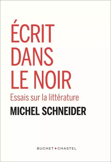 ECRIT DANS LE NOIR - Michel Schneider - BUCHET CHASTEL