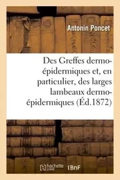 Des Greffes dermo-épidermiques et, en particulier, des larges lambeaux dermo-épidermiques