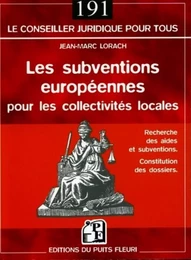 Les subventions européennes pour les collectivités locales