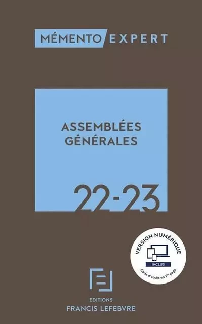 Assemblées Générales 2022-2023 -  Redaction Francis Lefebvre - Groupe Lefebvre Dalloz