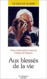 Aux blessés de la vie - Ce que dit le pape