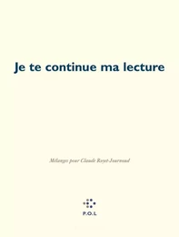 Je te continue ma lecture