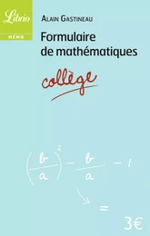 Formulaire de mathématiques-collège