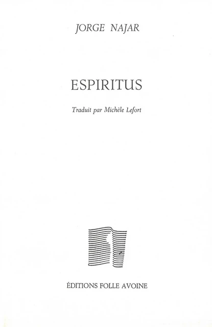 Espiritus - Jorge Najar - Folle Avoine