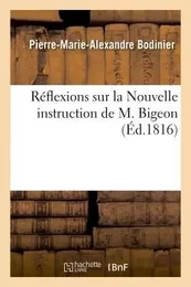 Réflexions sur la Nouvelle instruction de M. Bigeon