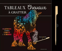 Tableaux chevaux à gratter