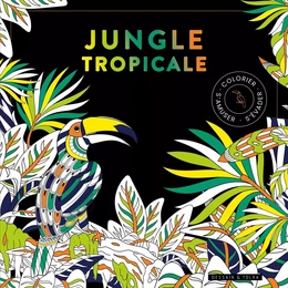 Black coloriage - Jungle tropicale