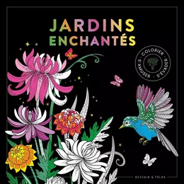 Black coloriage - Jardins enchantés