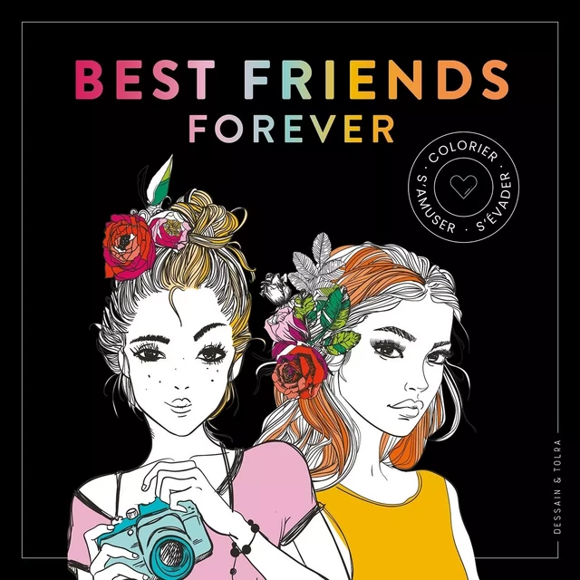 Black coloriage Best friends forever -  - DESSAIN TOLRA